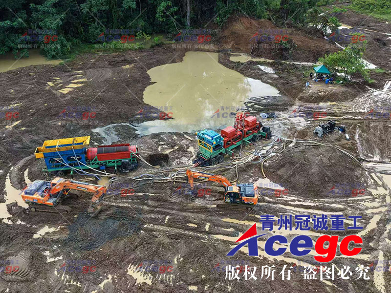 哥伦比亚金属矿提取设备现场