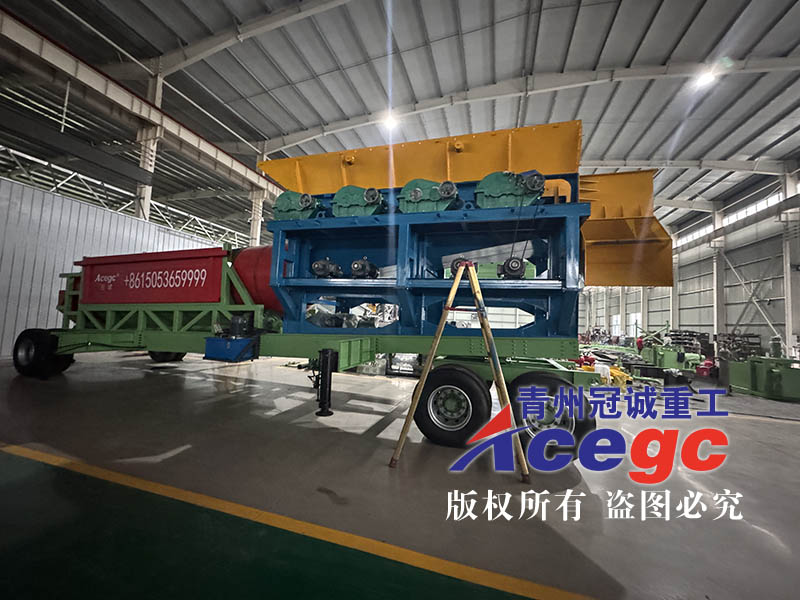 移动式泥石分离选矿车